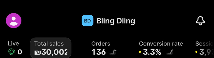 נתוני מכירות אמיתיים — חנות Bling Dling